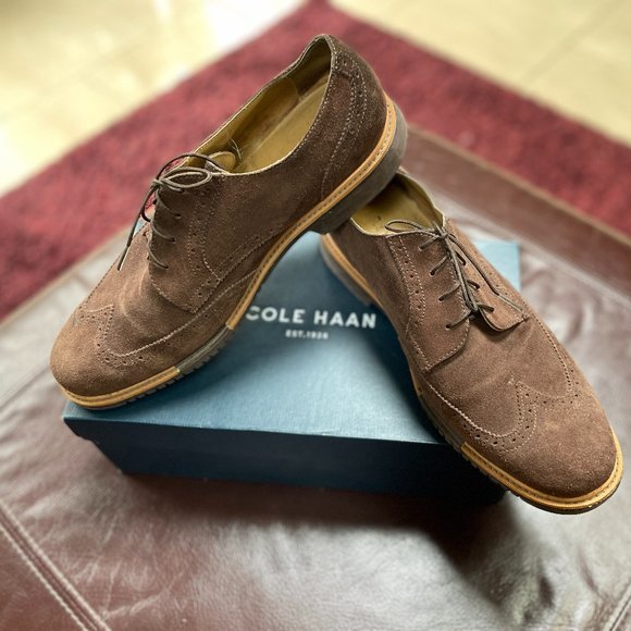 Men\'s Cole Haan Brown Suede Wingtips 12 main image 3